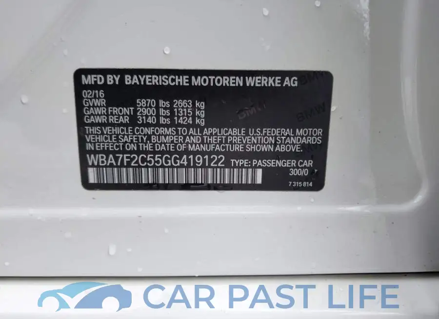 WBA7F2C55GG419122# 9