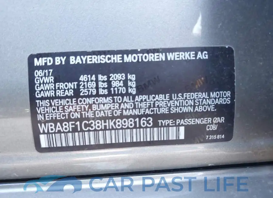 WBA8F1C38HK898163# 9