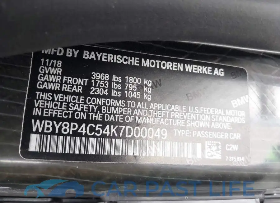 WBY8P4C54K7D00049# 9