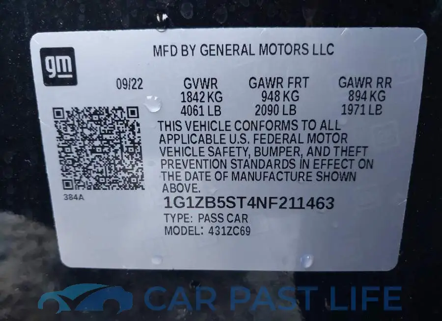 1G1ZB5ST4NF211463# 9