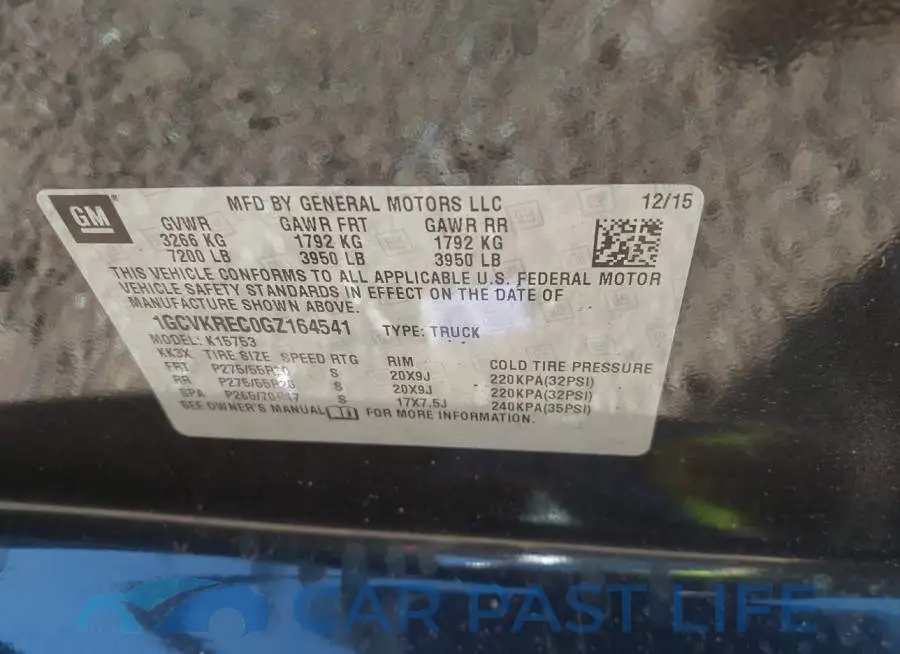 1GCVKREC0GZ164541# 9