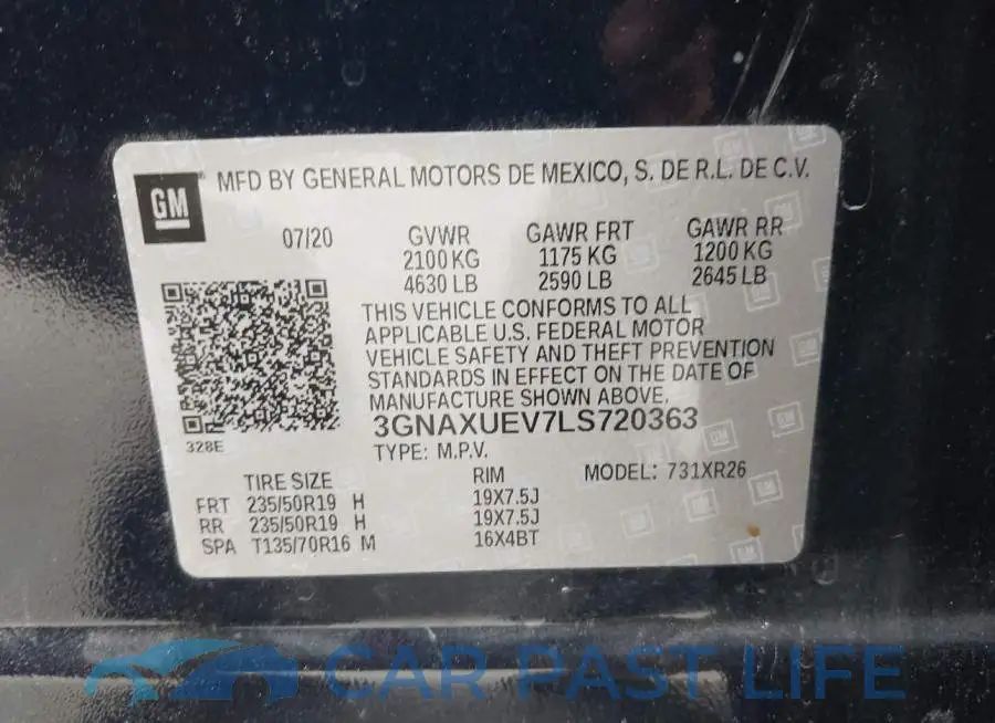 3GNAXUEV7LS720363# 9