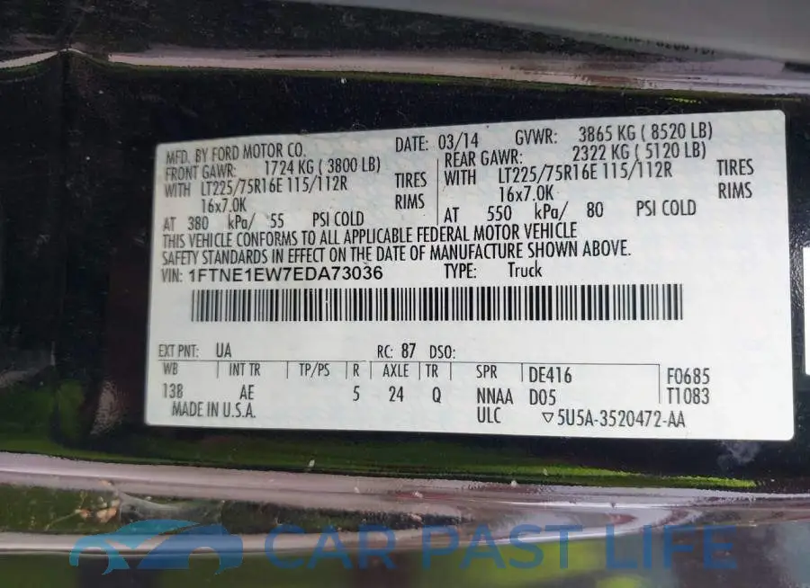 1FTNE1EW7EDA73036# 9