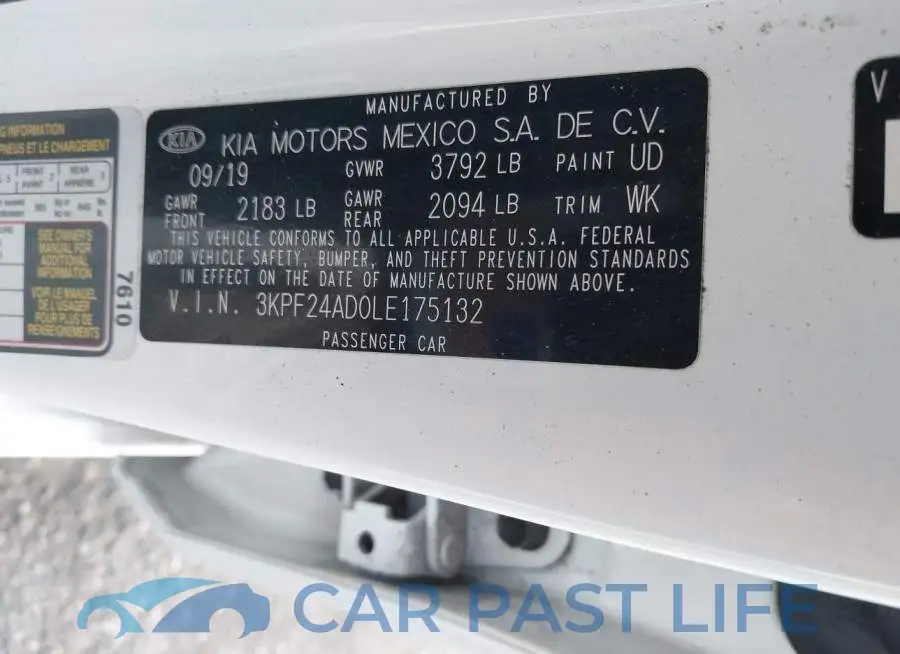 3KPF24AD0LE175132# 9