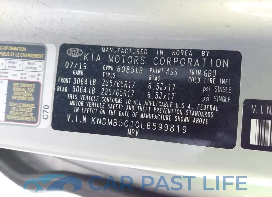 KNDMB5C10L6599819# 9