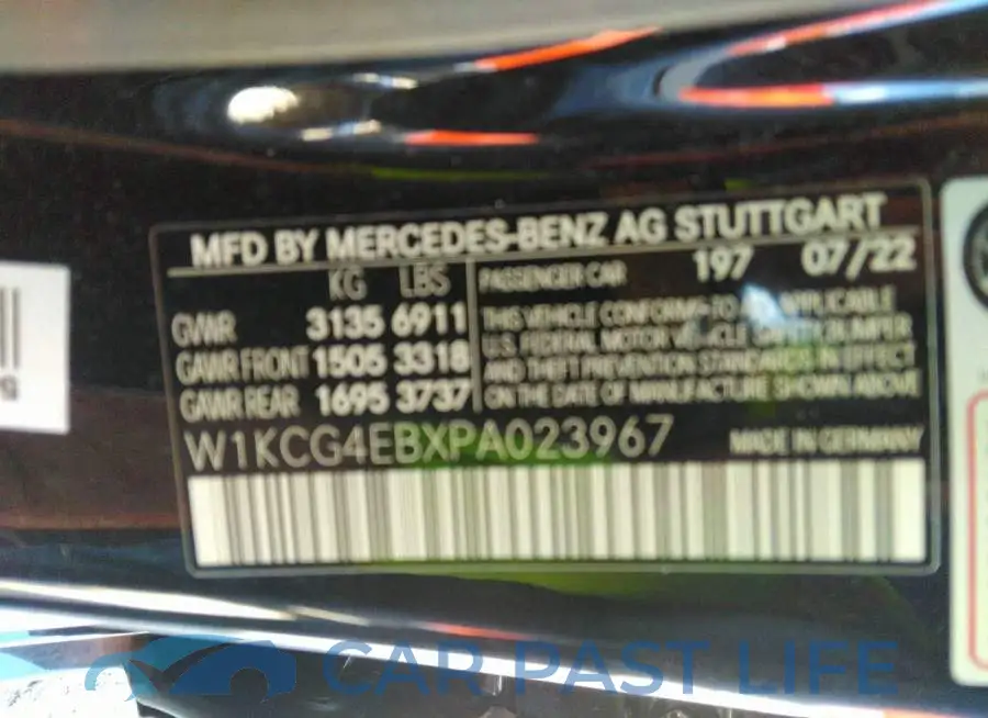 W1KCG4EBXPA023967# 9
