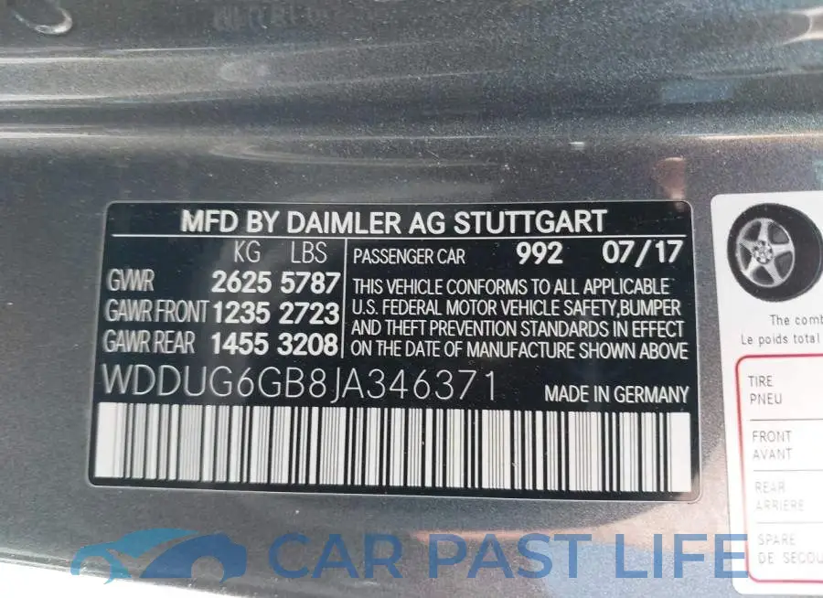 WDDUG6GB8JA346371# 9