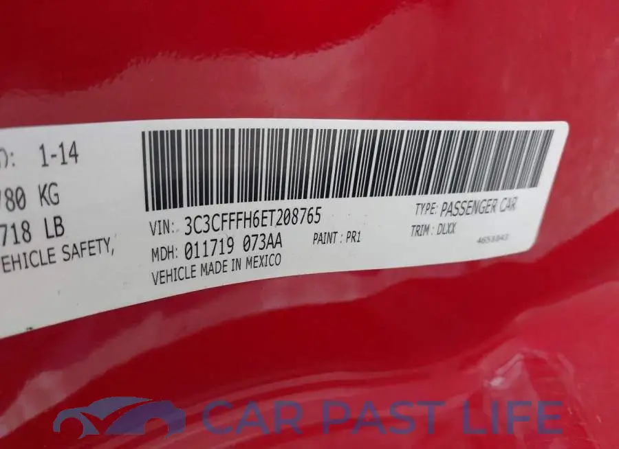 3C3CFFFH6ET208765# 9