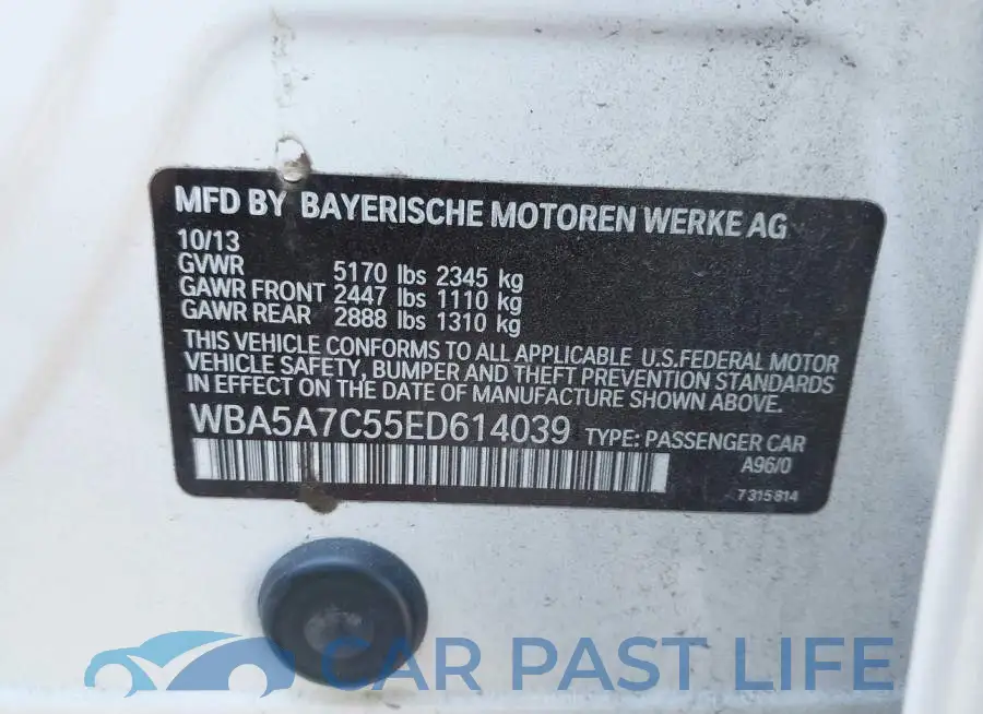 WBA5A7C55ED614039# 9