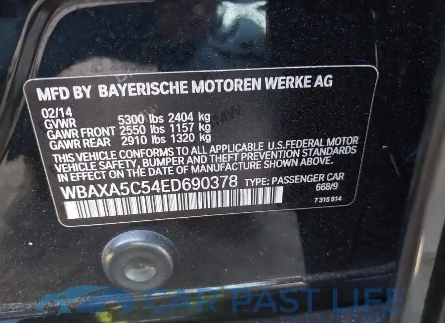WBAXA5C54ED690378# 9