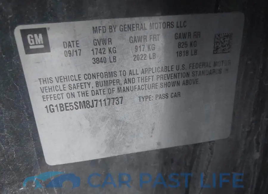 1G1BE5SM8J7117737# 9