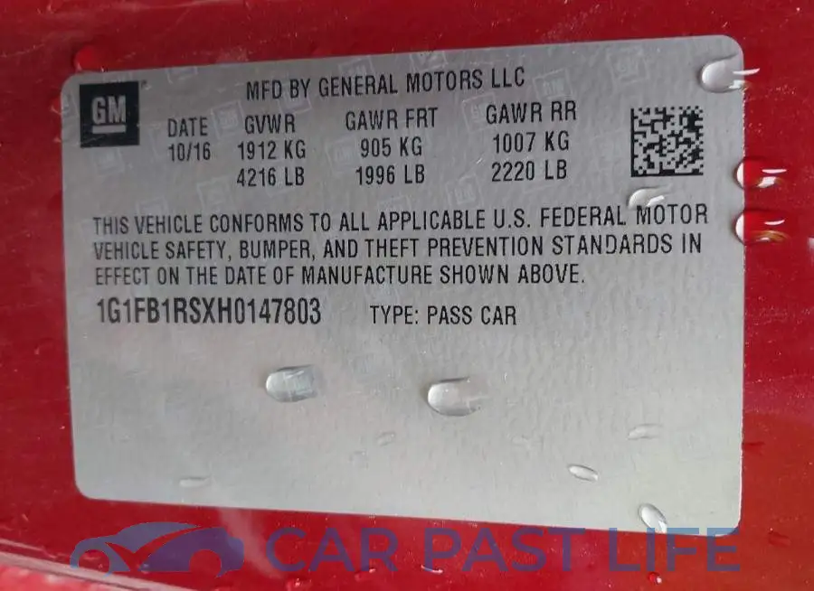1G1FB1RSXH0147803# 9