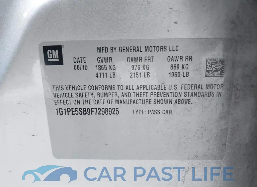 1G1PE5SB9F7298925# 9