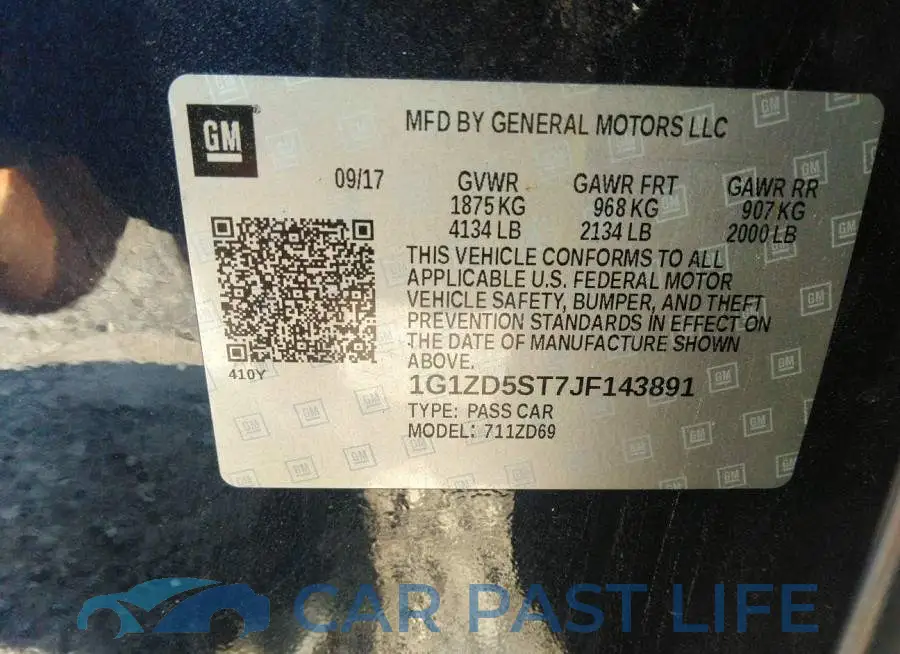 1G1ZD5ST7JF143891# 9