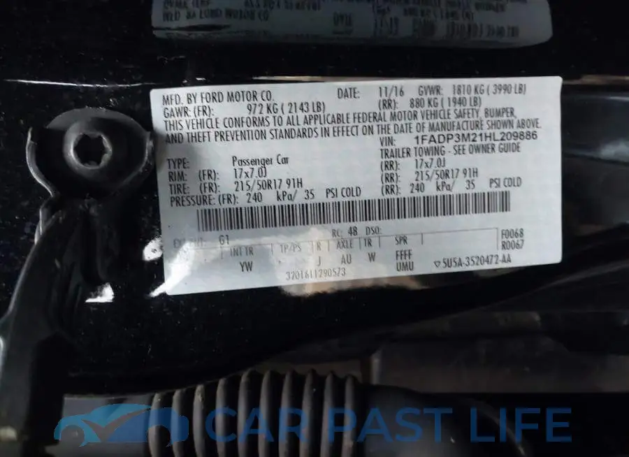 1FADP3M21HL209886# 9