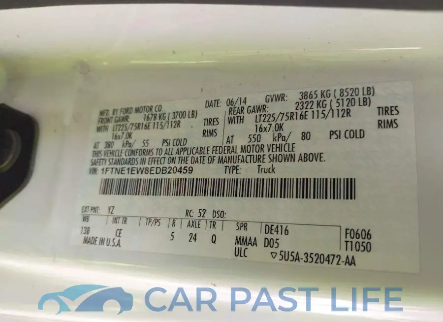 1FTNE1EW8EDB20459# 9