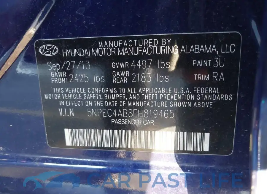 5NPEC4AB8EH819465# 9