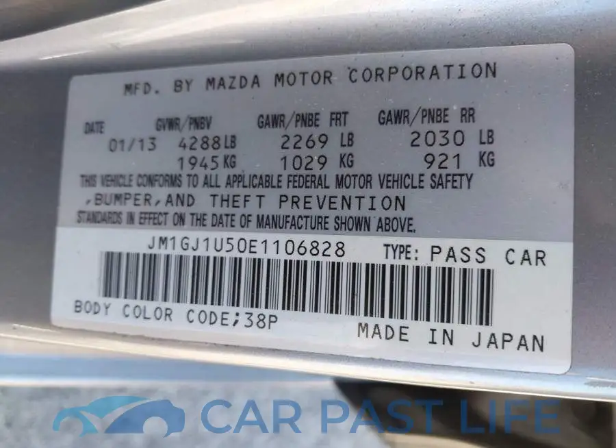 JM1GJ1U50E1106828# 9