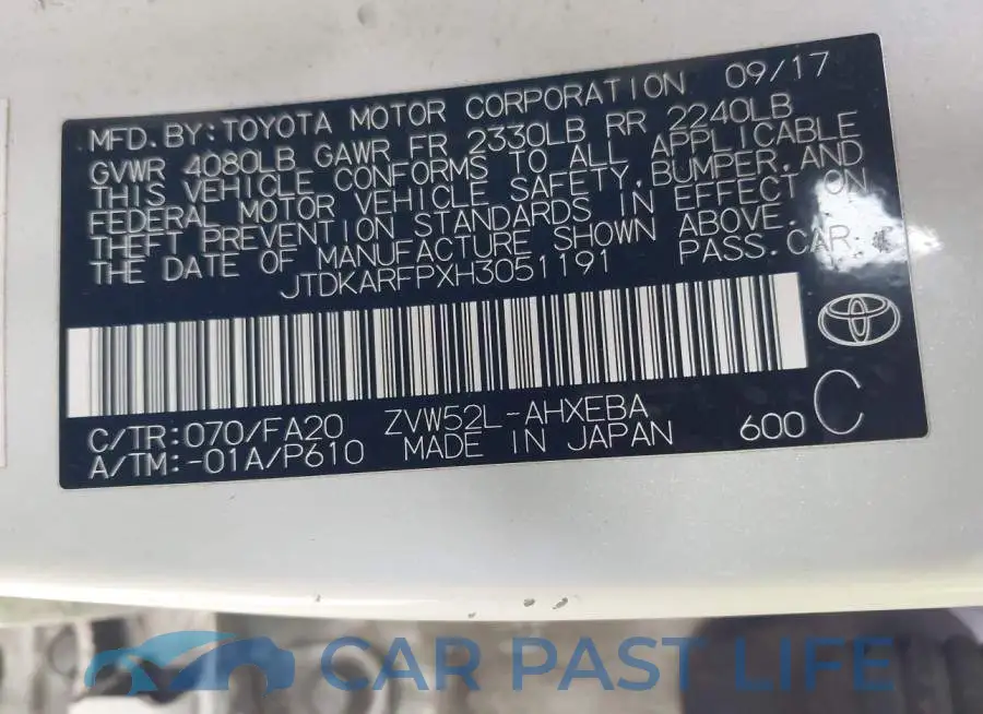 JTDKARFPXH3051191# 9