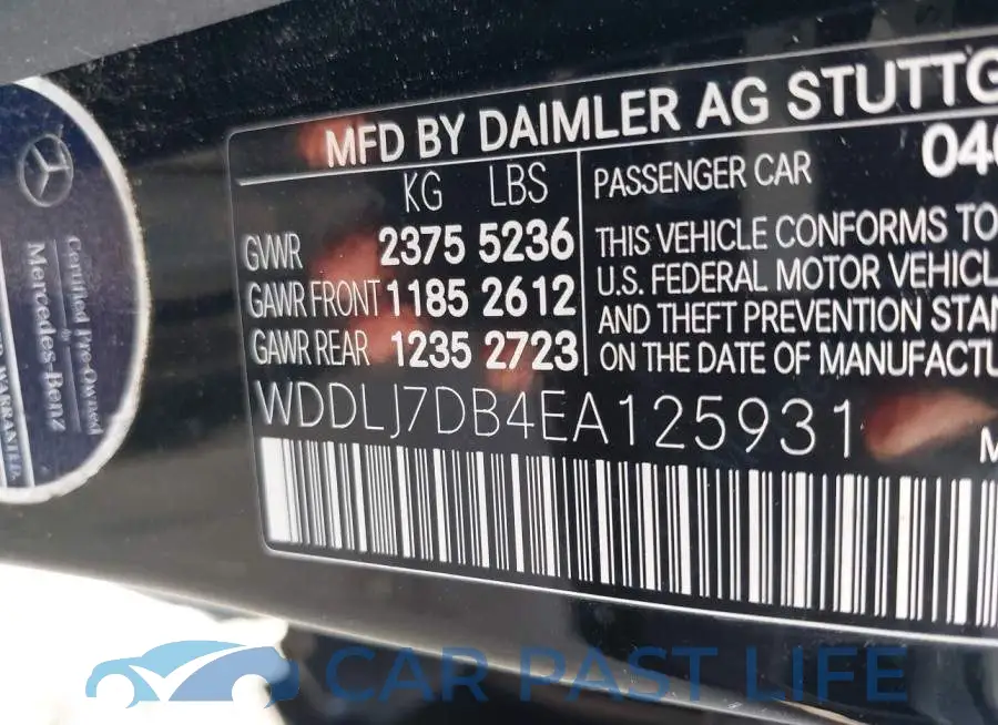 WDDLJ7DB4EA125931# 9
