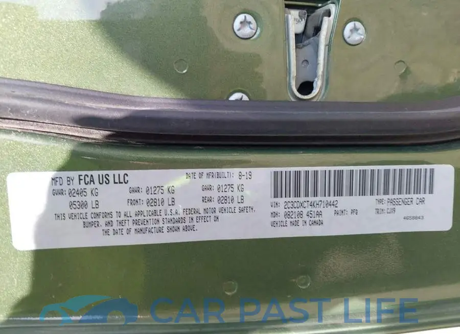 2C3CDXCT4KH710442# 9
