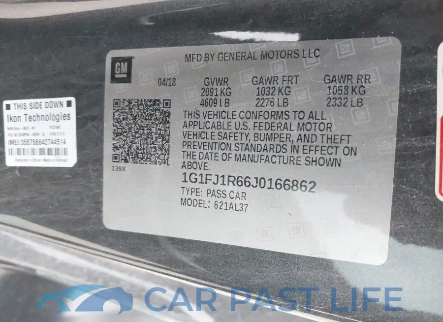 1G1FJ1R66J0166862# 9