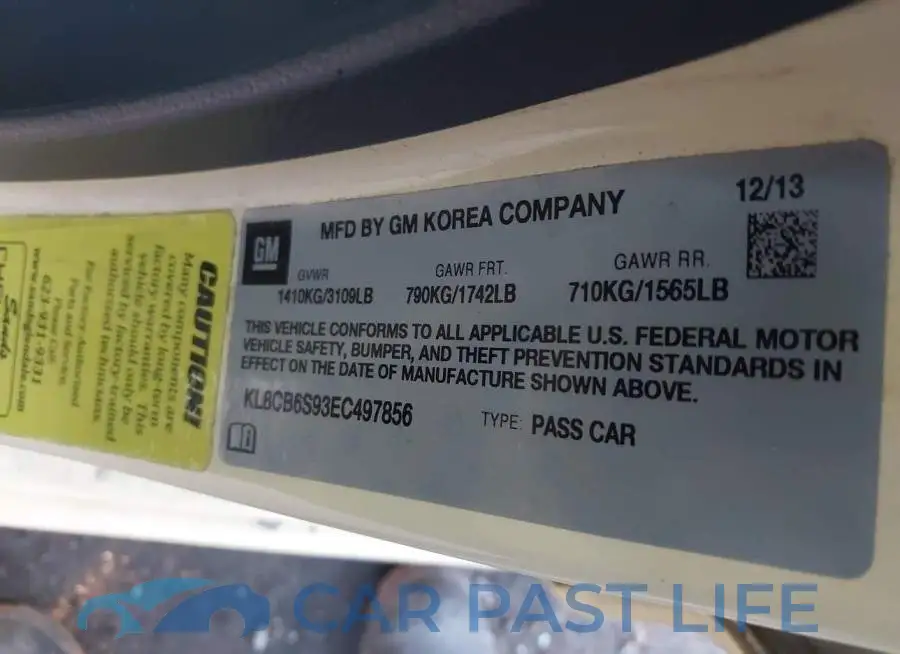 KL8CB6S93EC497856# 9
