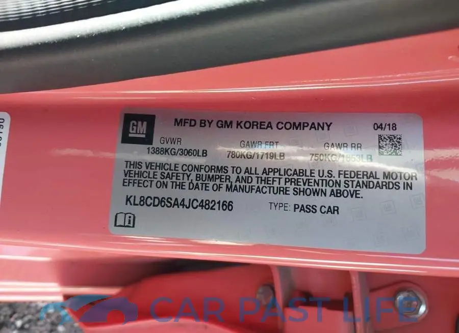 KL8CD6SA4JC482166# 9