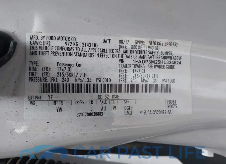 1FADP3M25HL324524# 9
