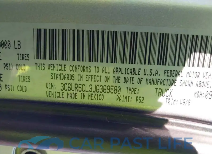 3C6UR5CL3JG369580# 9