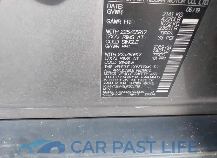 KNMAT2MV9LP501719# 9