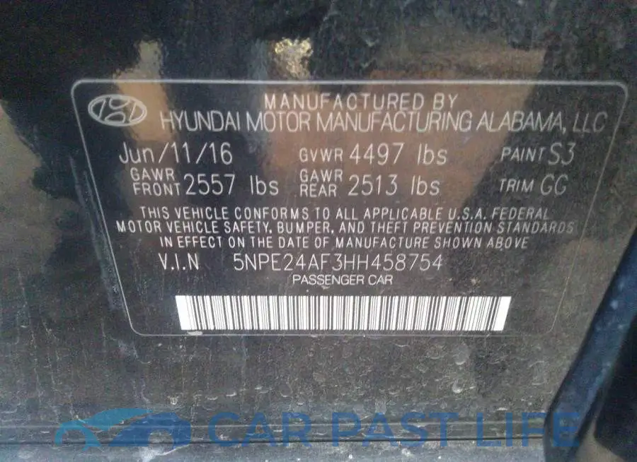 5NPE24AF3HH458754# 9