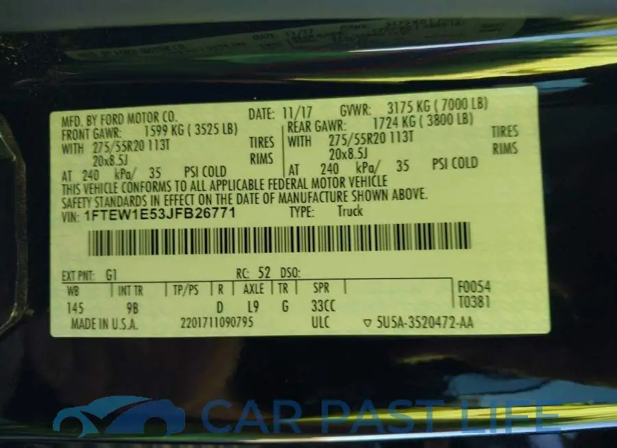 1FTEW1E53JFB26771# 9