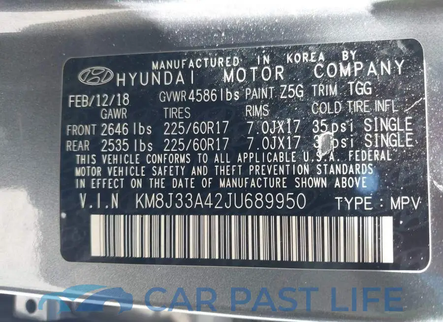 KM8J33A42JU689950# 9