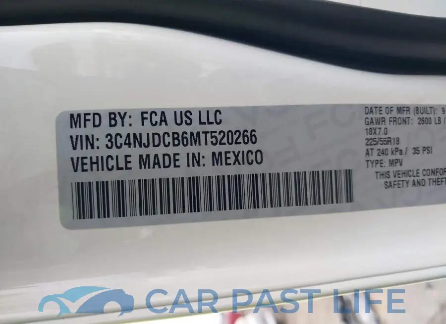 3C4NJDCB6MT520266# 9