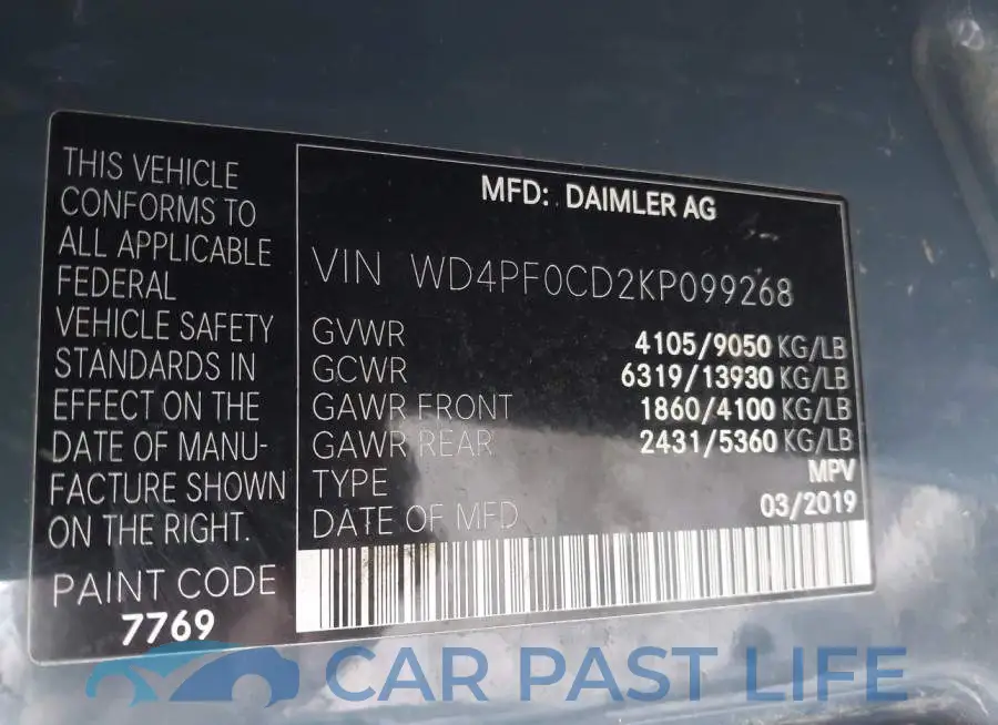 WD4PF0CD2KP099268# 9