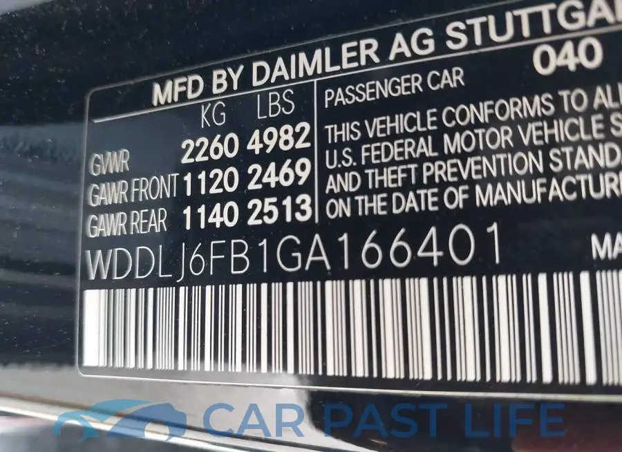 WDDLJ6FB1GA166401# 9