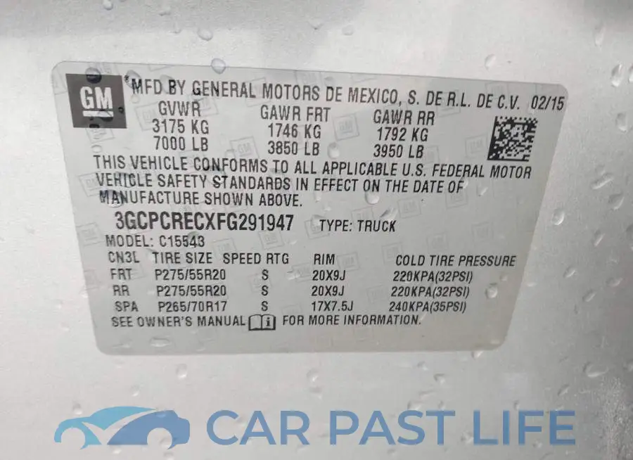 3GCPCRECXFG291947# 9