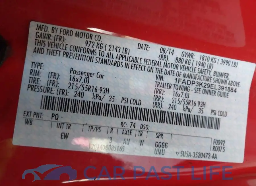 1FADP3K29EL391884# 9