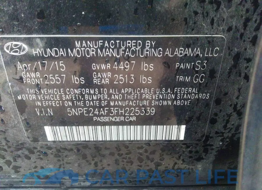 5NPE24AF3FH225339# 9