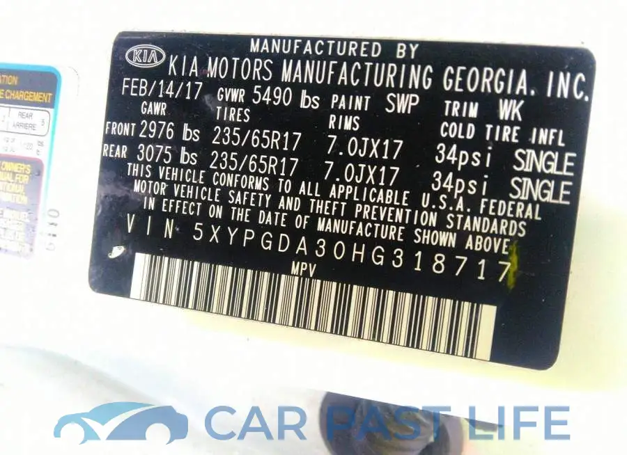 5XYPGDA30HG318717# 9