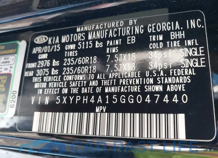 5XYPH4A15GG047440# 9