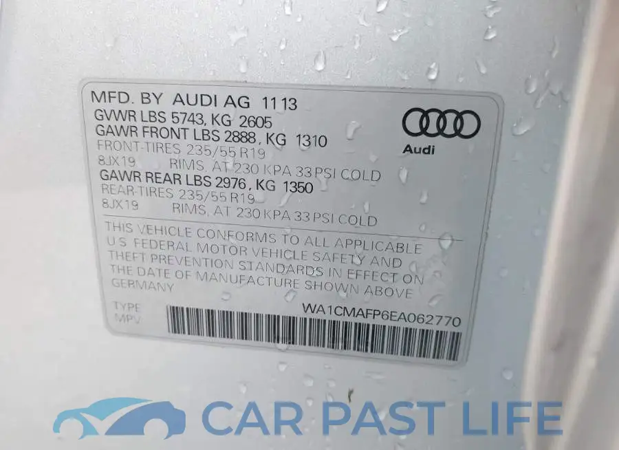 WA1CMAFP6EA062770# 9