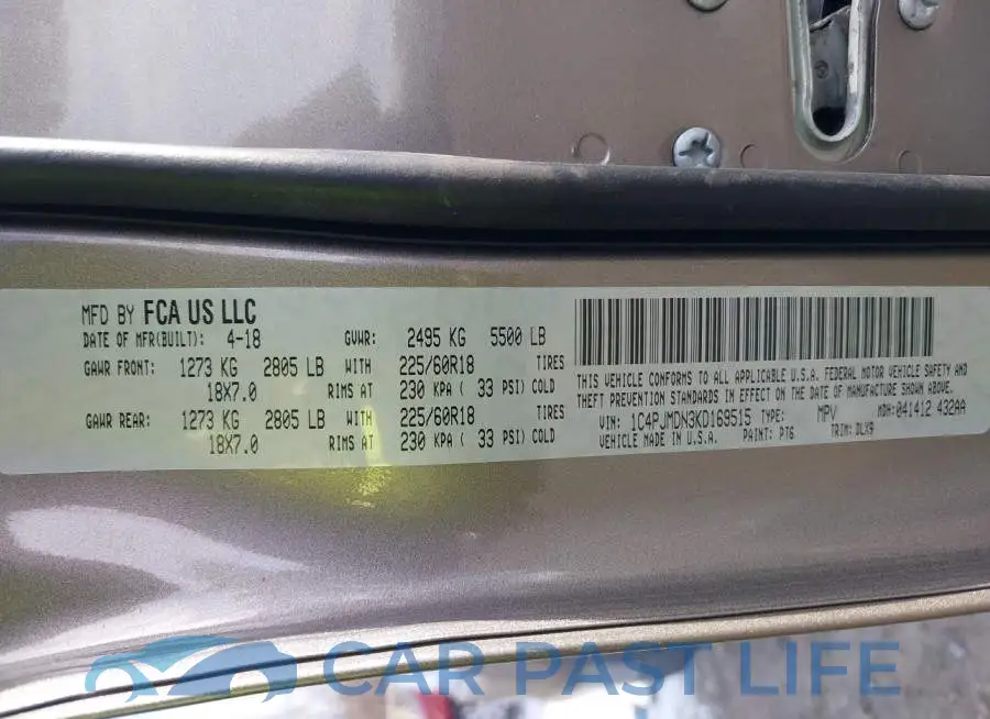 1C4PJMDN3KD169515# 9