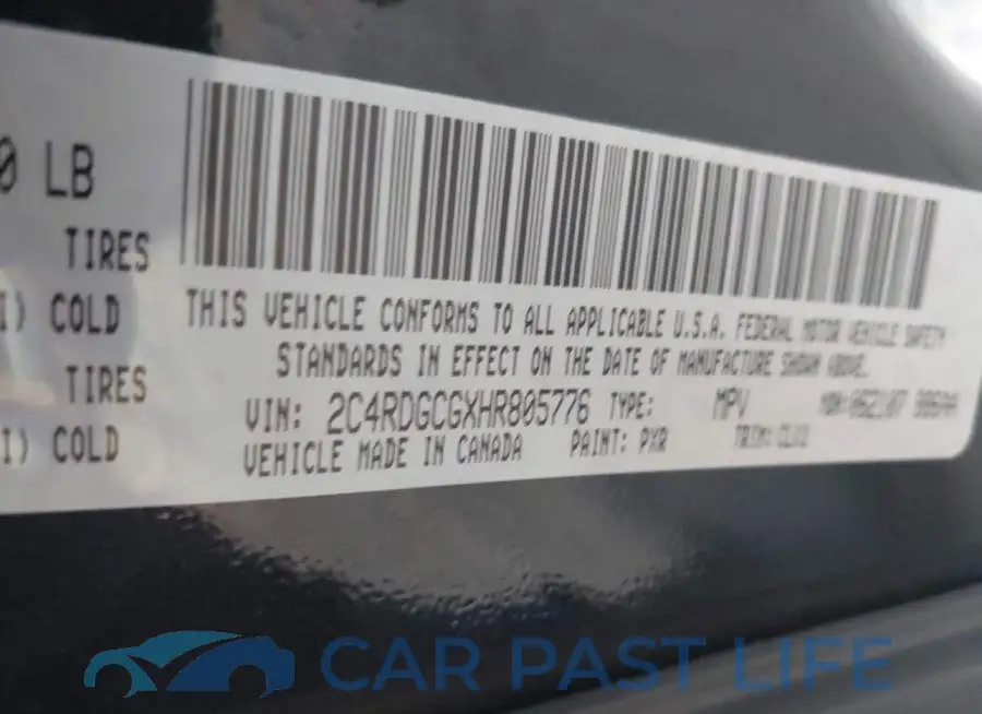 2C4RDGCGXHR805776# 9