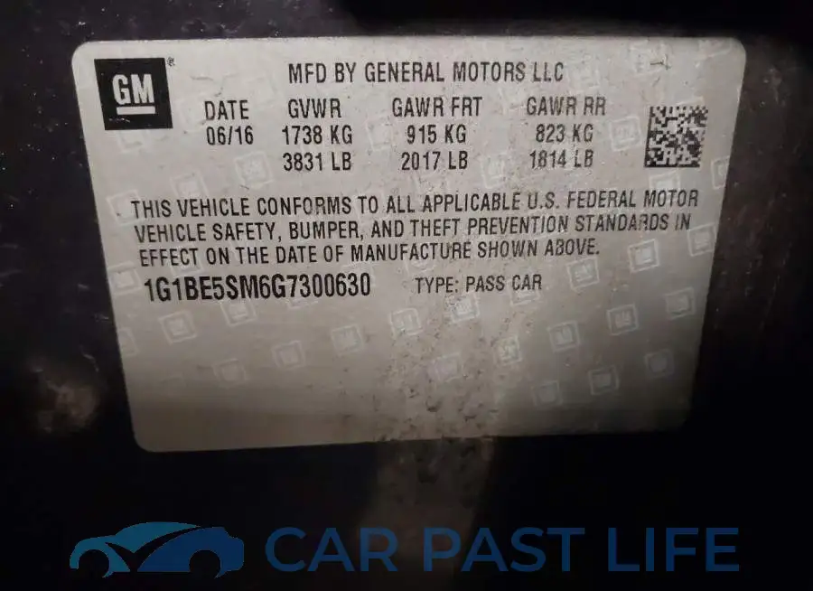 1G1BE5SM6G7300630# 9