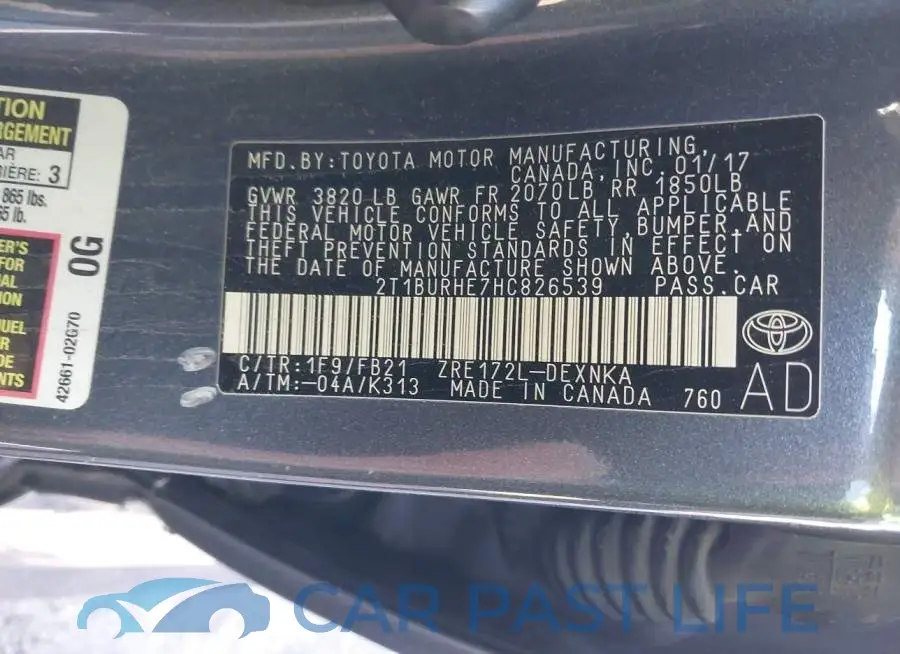 2T1BURHE7HC826539# 9