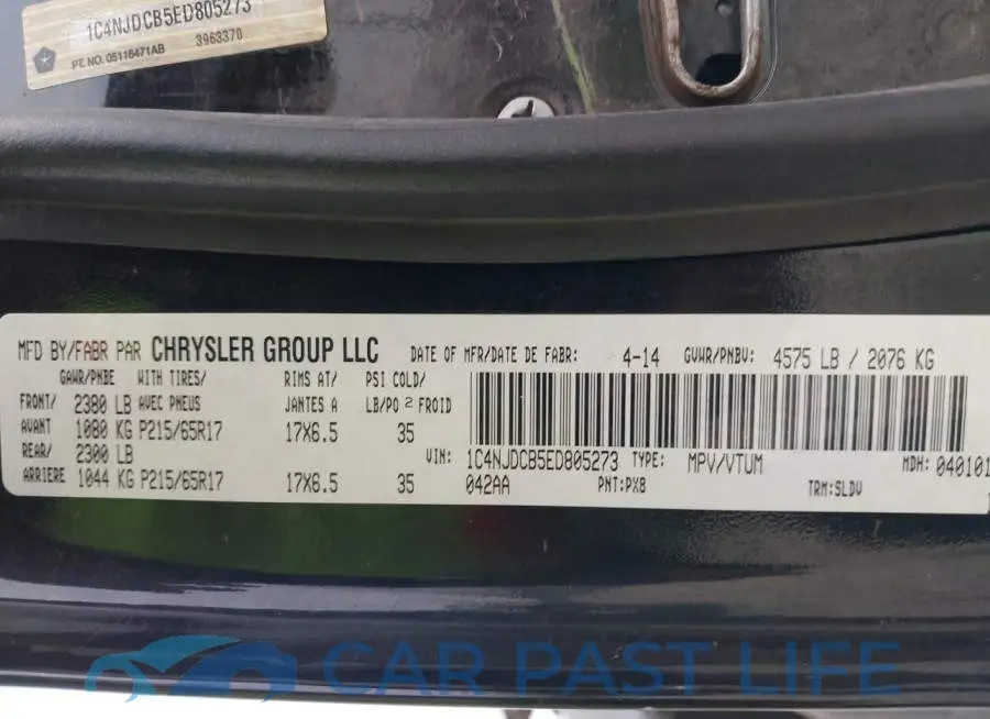 1C4NJDCB5ED805273# 9