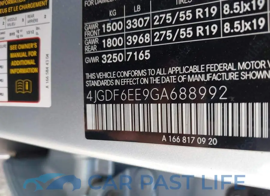 4JGDF6EE9GA688992# 9