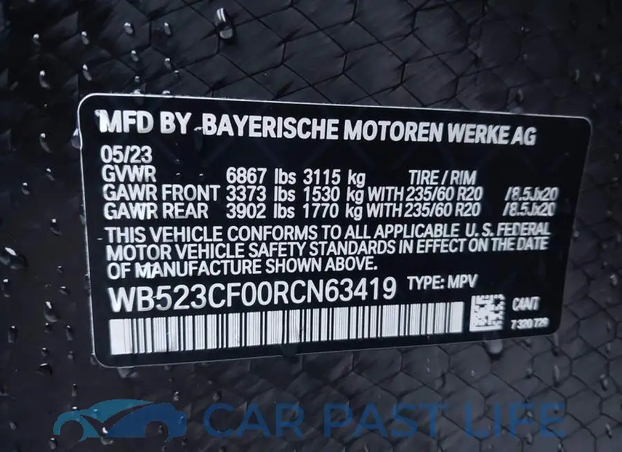 WB523CF00RCN63419# 9